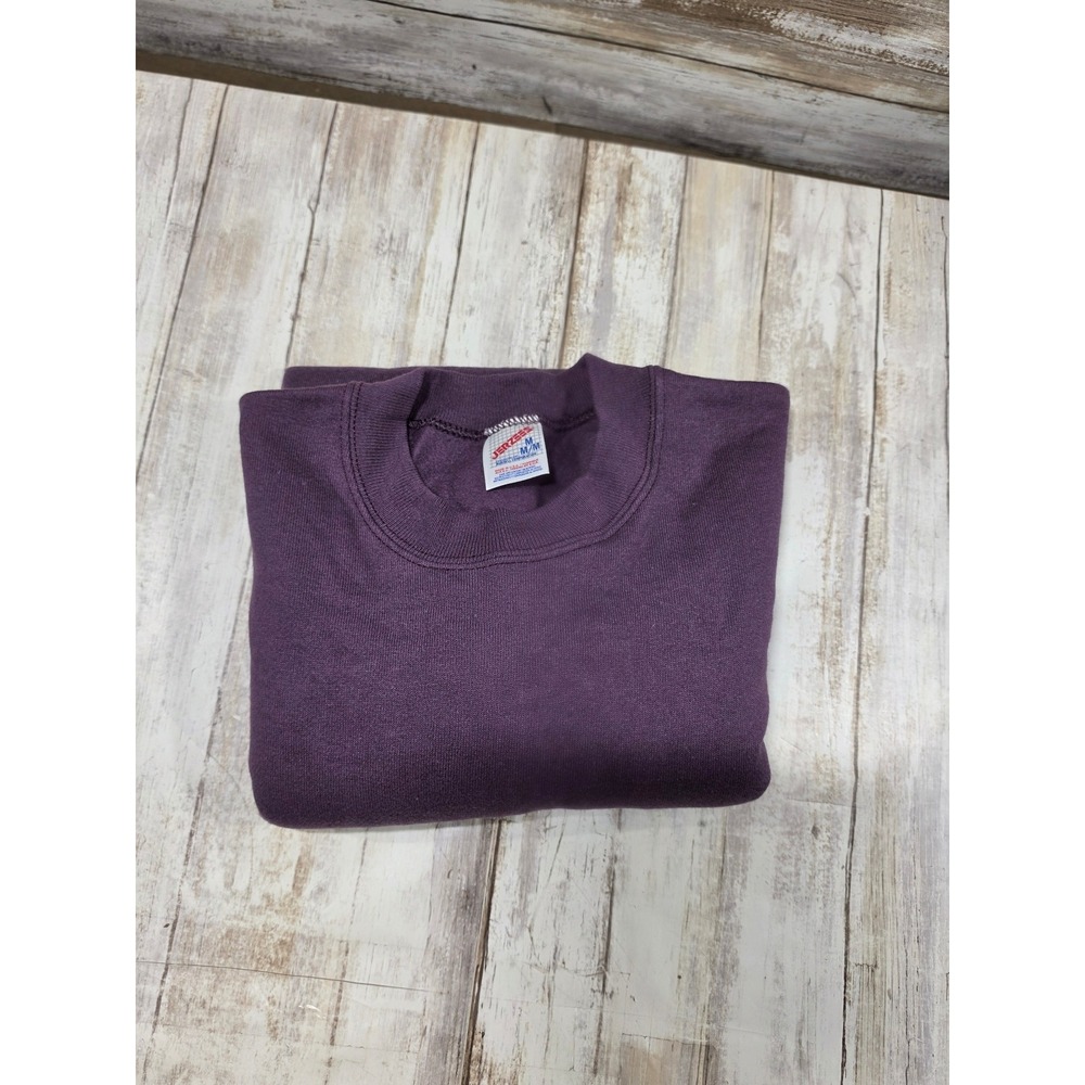 Jerzees‎ Vintage 90s Made in USA Purple Crewneck Sweatshirt Medium Plum Pullover
